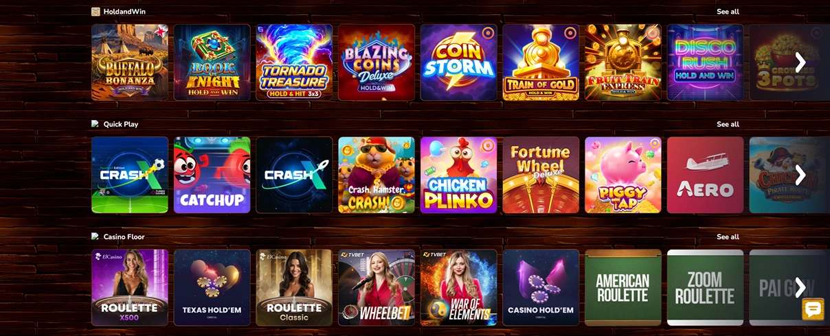Pirate Spins game catalog.